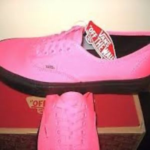 Vans Authentic Neon Pink Black Outsole NWT